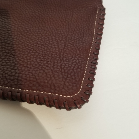 Burberry Checker And Brown Leather Clutch! - Picture 15 of 16